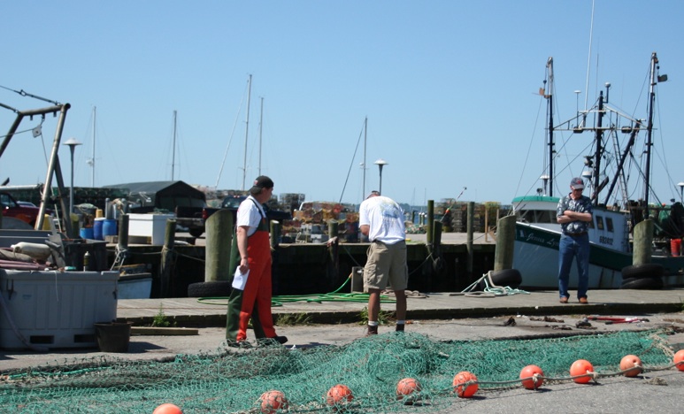 he activities that take place along and above the Sound â€“ fishing, boating, tourism, recreation â€“ contribute an estimated $8.91 billion per year to the regional economy, according to the Long Island Sound Study. Here a captain and crew repair nets on the town dock in Stonington, Connecticut, home to a working fleet.